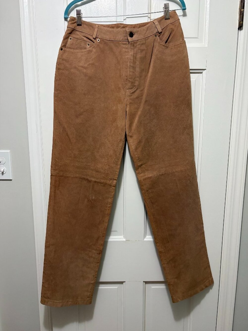 Vintage Chadwick's of Boston Brown Suede Leather Pants, fully lined.